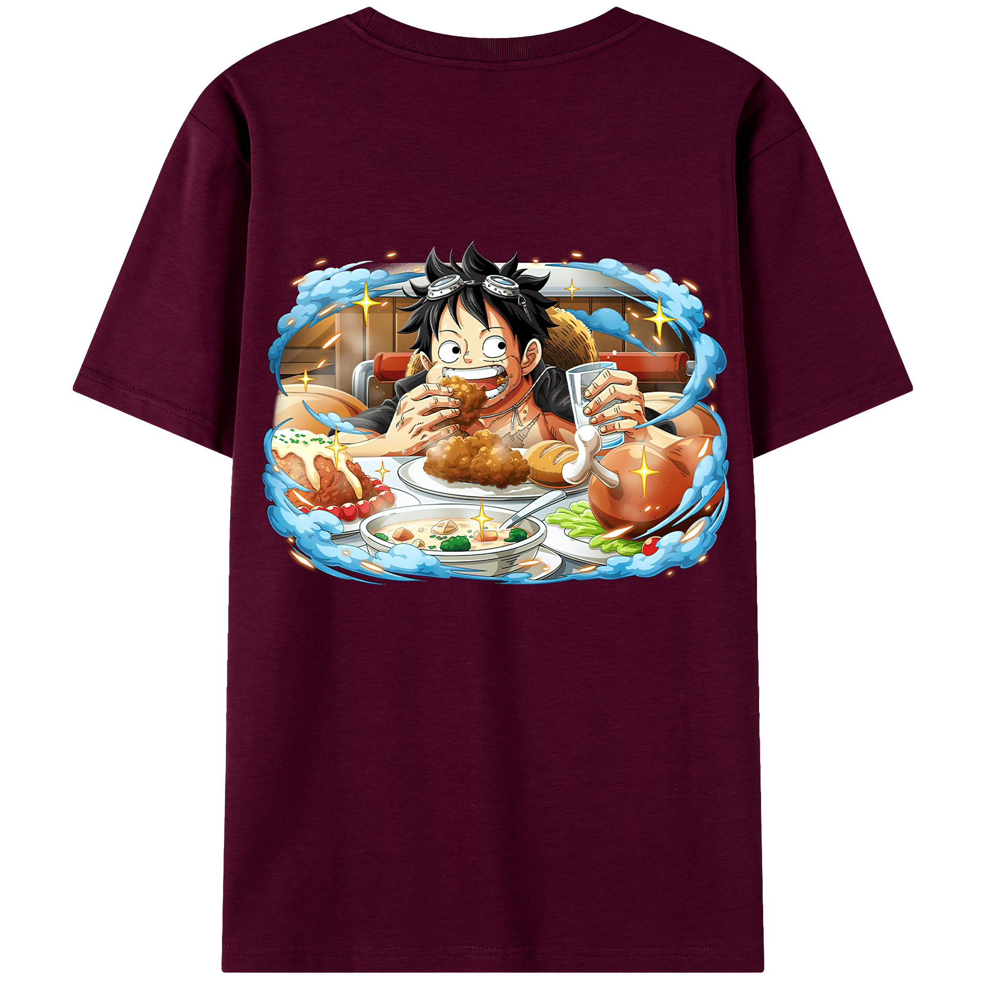 ワンピース モンキー・D・ルフィ ONE PIECE Monkey D. Luffy レディース半袖Tシャツ(バックプリント)
